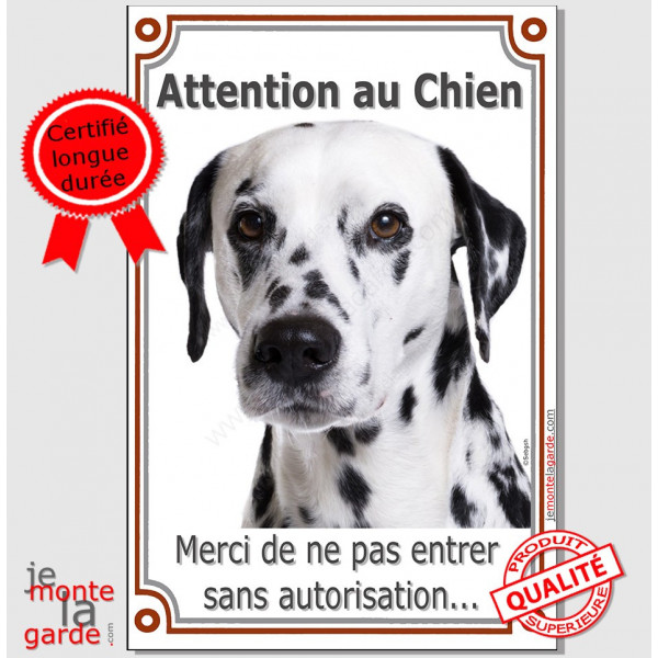 pancarte ATTENTION AU CHIEN format 15 x 30 cm