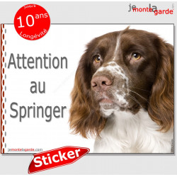 Springer, autocollant "Attention au Chien" 16 x 12 cm