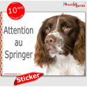 Springer, autocollant "Attention au Chien" 16 x 12 cm