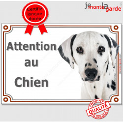 Dalmatien, plaque portail "Attention au Chien" 24 cm LUX C