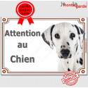 Dalmatien, plaque portail "Attention au Chien" 24 cm LUX