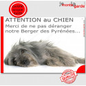 Plaque "Attention au Chien, Merci de ne pas déranger notre Labrit" 24 cm NPD