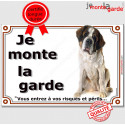 St-Bernard Assis, plaque "Je Monte la Garde" 2 tailles LUX C