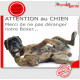 Plaque "Attention au Chien, Merci de ne pas déranger notre Boxer bringé" pancarte humour panneau photo bringué