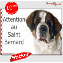 St-Bernard, autocollant "Attention au Chien" 16 x 12 cm