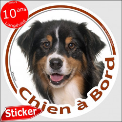 Aussie Tricolore, sticker "Chien à Bord" 15 cm