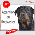 Rottweiler, autocollant "Attention au Chien" 16 cm