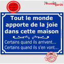 Plaque bleue "Invités bienvenus" 2 tailles C