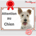 Fox Terrier, plaque "Attention au Chien" 2 tailles LUX C