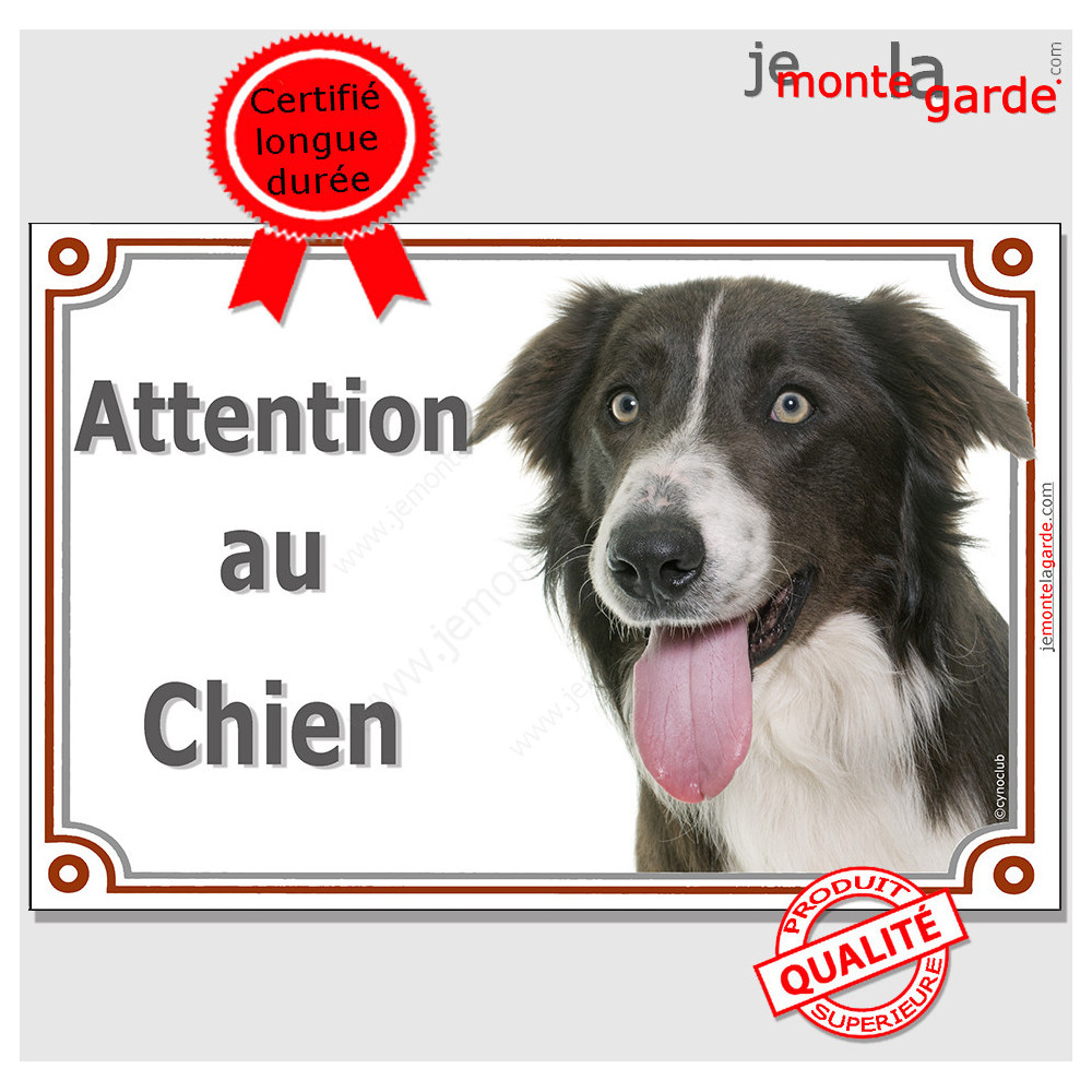 Azatemgo Pancarte Attention Au Chien Entrée Interdite - 300 x 210 mm en  Aluminium + 4 trous pour fixation Avec chevilles et Corde