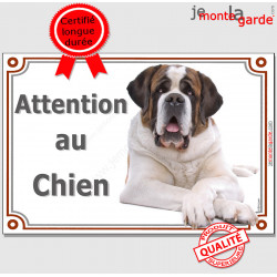 St-Bernard, plaque portail "Attention au Chien" 24 cm LUX