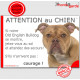 Old English Bulldog, plaque humour "Attention au Chien, Jetez Vous au Sol, secours, courage" pancarte photo drôle panneau marran