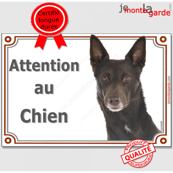 Kelpie Australien Tête, plaque portail Attention au Chien" pancarte photo panneau Kelpy