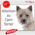Cairn Terrier, autocollant "Attention au Chien" 16 cm