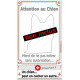 Dogue de Bordeaux masque noir, pluriel pour plaque portail verticale "Attention au Chien, risques et périls" pancarte photo face