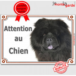 Chow-Chow, plaque portail "Attention au Chien" 24 cm LUX