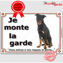 Beauceron, plaque portail "Je Monte la Garde" 2 tailles LUX D