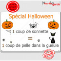 Plaque humour "Spécial Halloween" 24 cm OBI