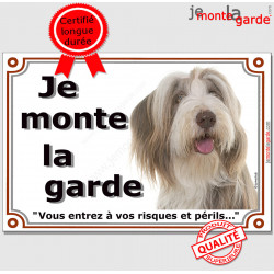 Bearded Collie, plaque portail "Je Monte la Garde" 2 tailles LUX D