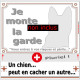 Fox Terrier à poils durs, pluriel pour plaque portail "Je Monte la Garde, risques et périls" pancarte panneau