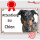 Berger de Beauce Arlequin Tête, plaque portail "Attention au Chien" pancarte panneau Beauceron merle Harlequin photo