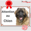 Leonberg, plaque portail "Attention au Chien" 24 cm LUX