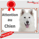 Berger Blanc Tête, plaque portail "Attention au Chien" pancarte panneau affiche BBS suisse photo
