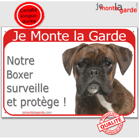 Boxer Bringé, plaque rouge "Je Monte la Garde" 24 cm RED Boxer Bringé, plaque rouge "Je Monte la Garde" 24 cm RED