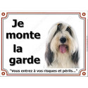 Bearded Collie, plaque "Je Monte la Garde" 3 tailles LUX D
