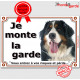Bouvier Bernois Tête, Plaque portail "Je Monte la Garde, risques périls" panneau affiche pancarte attention au chien photo