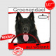 "Berger Belge Groenendael au volant" panneau autocollant humoristique voiture photo sticker drôle chien à bord