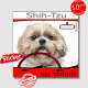 "Shih-Tzu au volant" panneau autocollant humoristique voiture photo sticker drôle chien à bord Shih-Tsu fauve beige sable