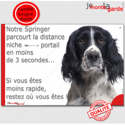 Springer, plaque humour "distance Niche - Portail" 24 cm 3SEC