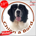 Landseer, sticker voiture "Chien à Bord" 2 tailles