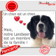 Landseer Tête, plaque "Un chien est Membre de la Famille" photo panneau idée cadeau cadre pancarte affiche