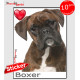 "I Love Boxer bringé" photo autocollante, Sticker adhésif race