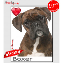 "I Love Boxer bringé" photo autocollante, Sticker adhésif race