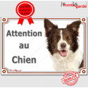 Border Collie, plaque portail "Attention au Chien" 24 cm LUX