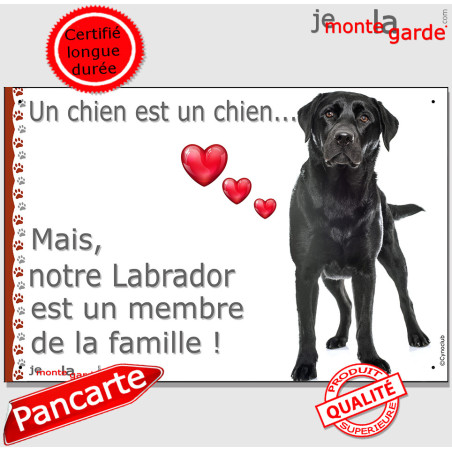 Labrador Noir, plaque "Membre de la Famille" 24 cm LOVE Labrador Noir, plaque "Membre de la Famille" 24 cm LOVE