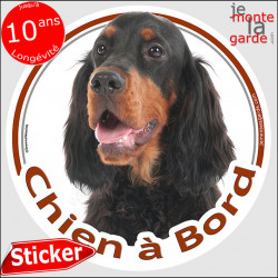 Setter Gordon, sticker "Chien à Bord" 2 tailles