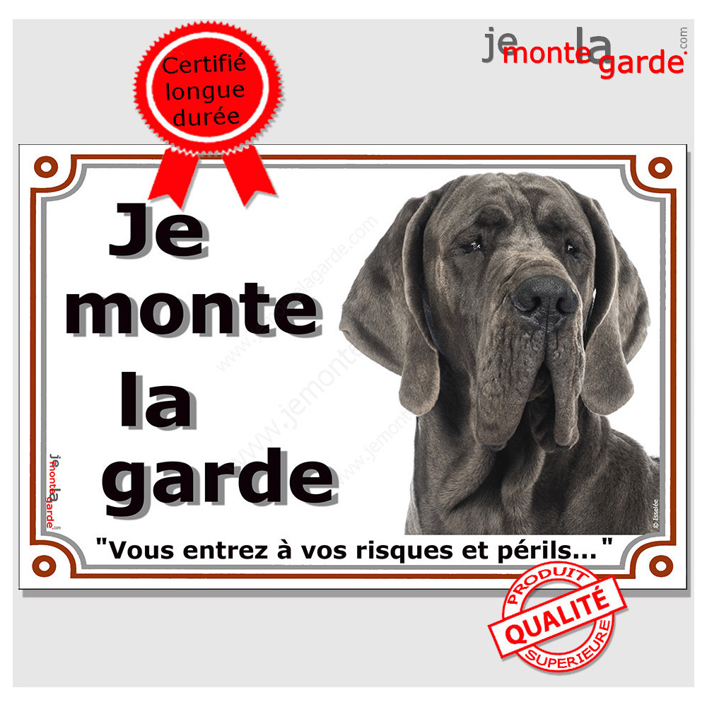 Une plaque aluminium pour prévenir attention au chien je mon