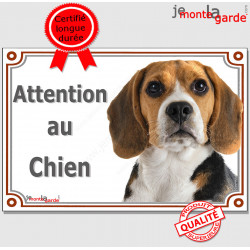 Beagle, plaque "Attention au Chien" 2 tailles LUX C
