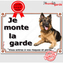 Berger Allemand, plaque portail "Je Monte la Garde" 2 tailles LUX D