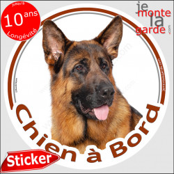 Berger Allemand, sticker voiture "Chien à Bord" 14 cm