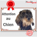 Teckel, plaque portail "Attention au Chien" 2 tailles LUX D