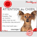 Russkiy Toy, plaque humour "Jetez Vous au Sol, Attention au Chien" 24 cm JET