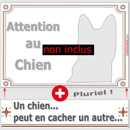 Ajout cartel "Un chien peut en cacher un autre..." 4 tailles