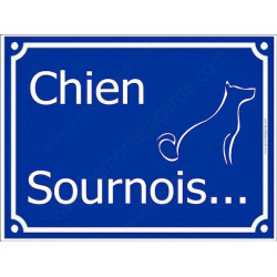 Attention au Chien Sournois... Plaque bleu portail humour marrant drôle panneau affiche pancarte