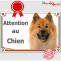 Eurasier, plaque portail "Attention au Chien" 24 cm LUX D