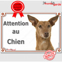 Podenco d'Ibiza, plaque "Attention au Chien" 24 cm LUX D